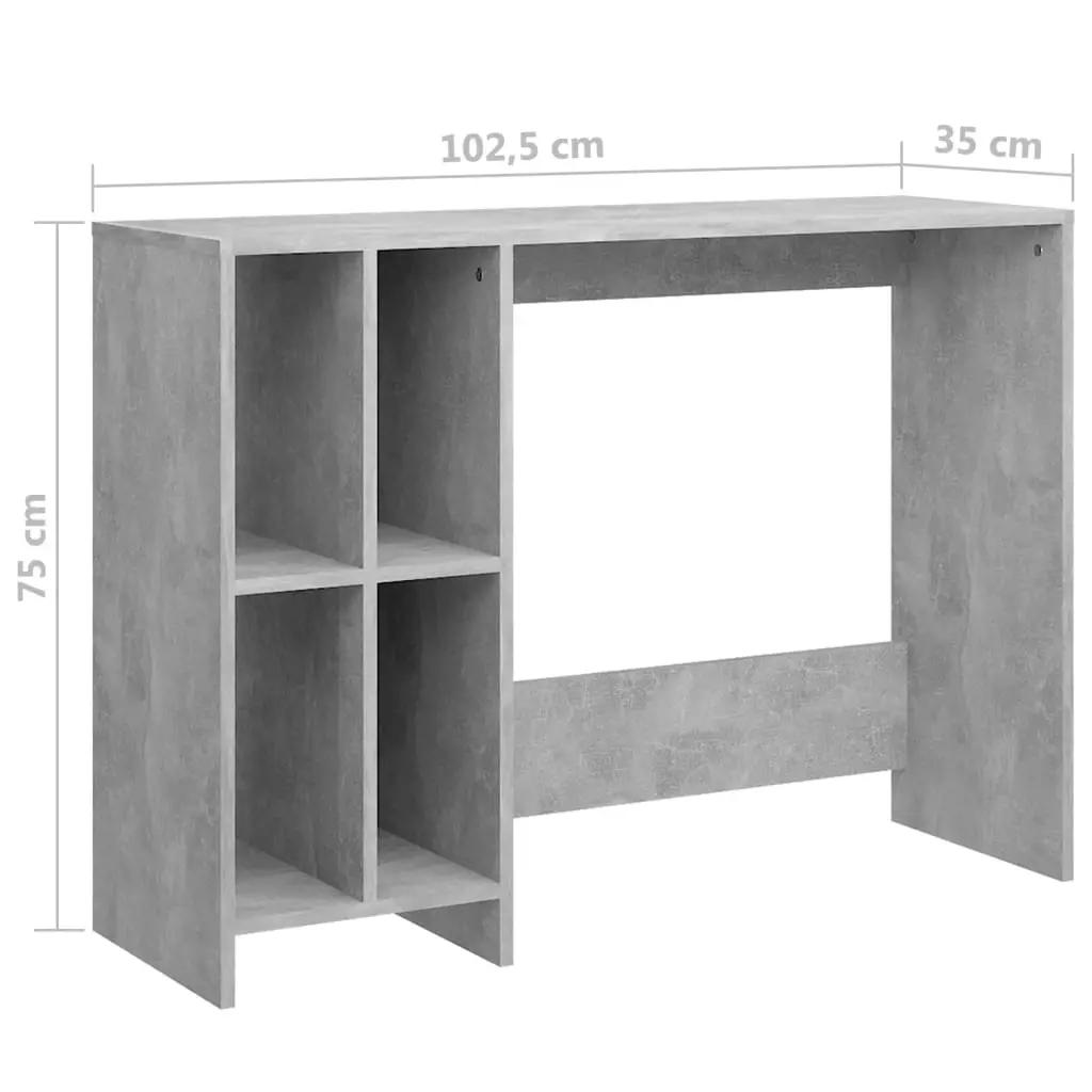 Bureau 102,5x35x75 cm spaanplaat betongrijs (6)