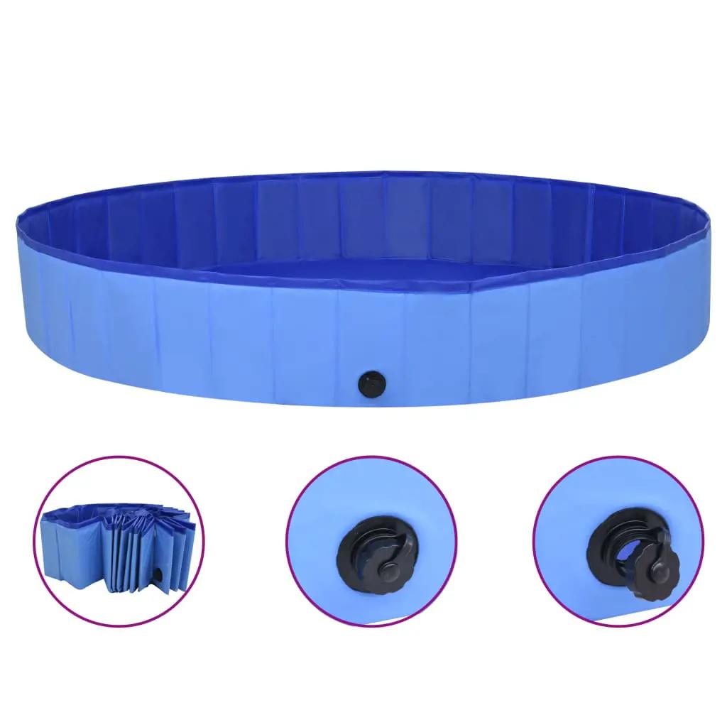 Hondenzwembad inklapbaar 200x30 cm PVC blauw (1)