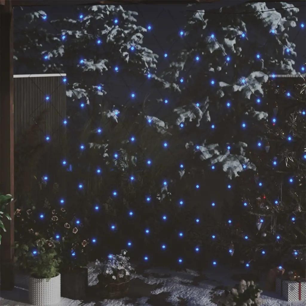 Kerstnetverlichting 306 LED's binnen en buiten 3x3 m blauw