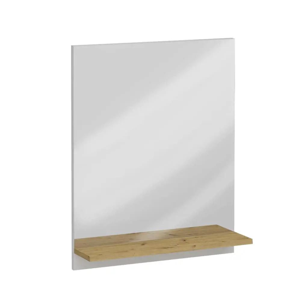 FMD Wandspiegel met schap 54,5x13,5x67,5 cm artisan eiken
