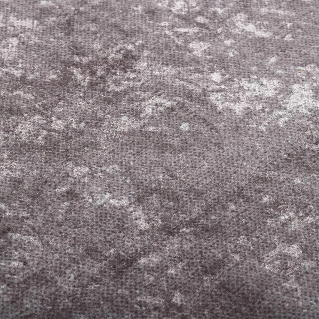 Vloerkleed wasbaar anti-slip 120x170 cm grijs (3)