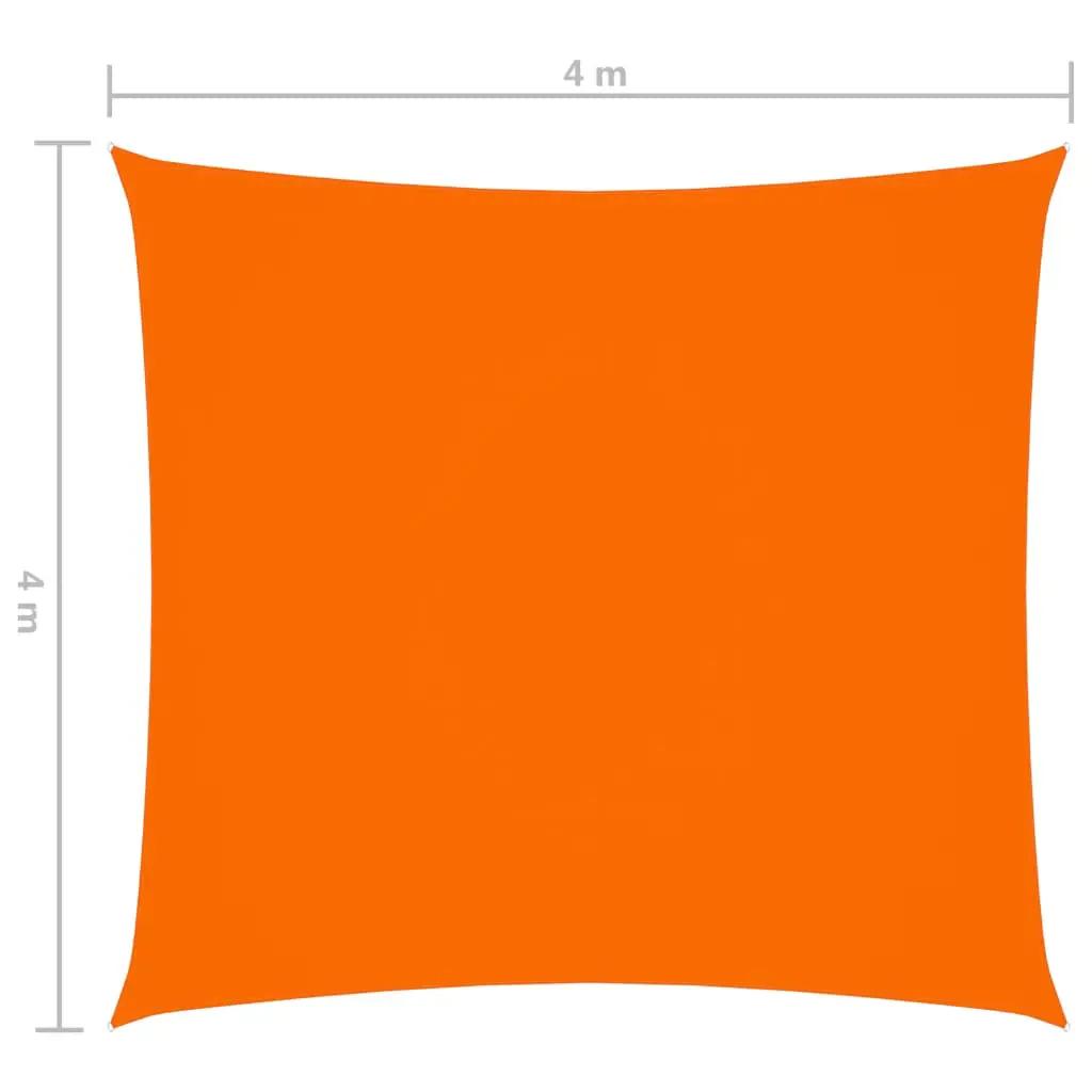 Zonnescherm vierkant 4x4 m oxford stof oranje (6)