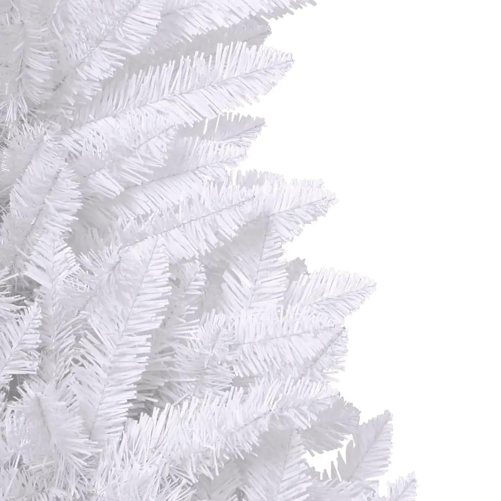 Kunstkerstboom met scharnieren met standaard 210 cm wit (6)