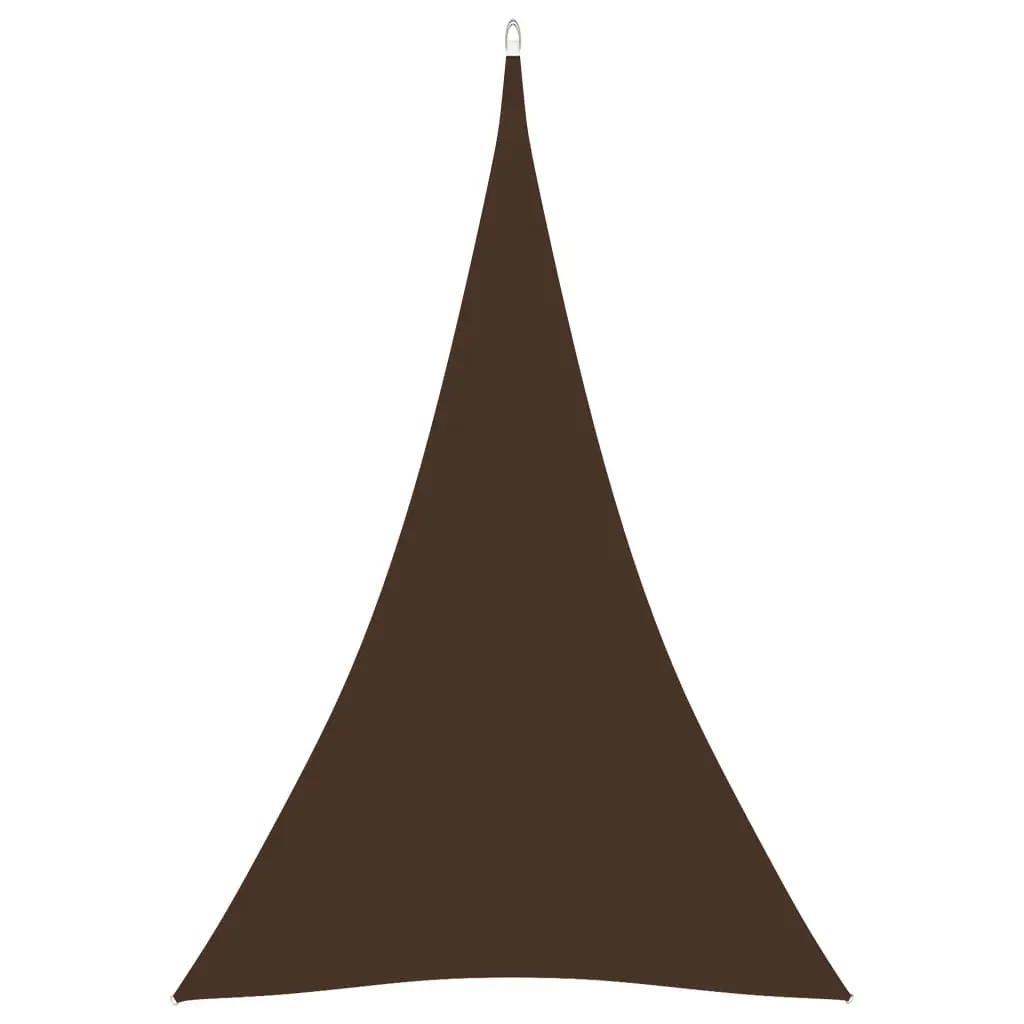 Zonnescherm driehoekig 5x6x6 m oxford stof bruin (1)