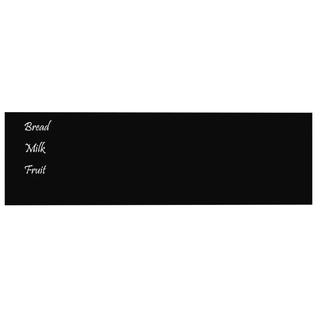 Magneetbord voor aan de wand 100x30 cm gehard glas zwart (3)