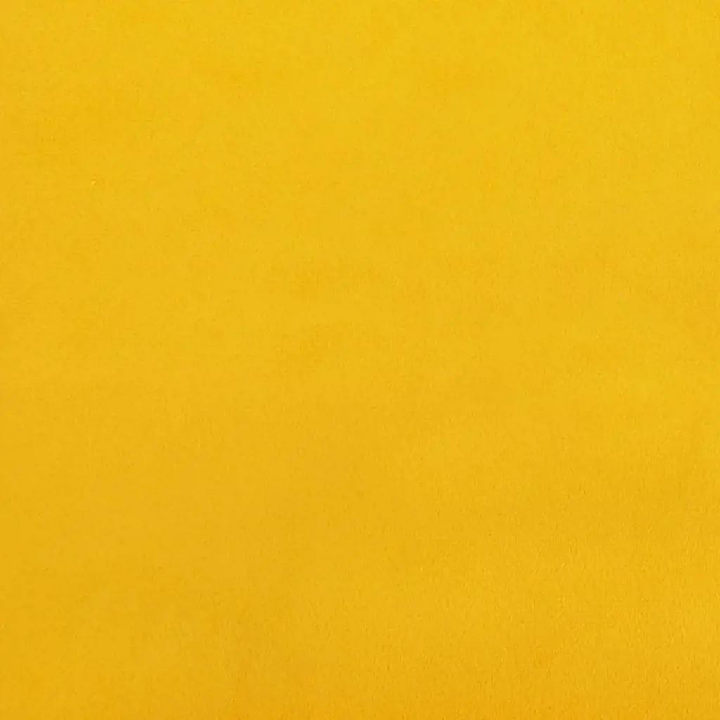 Kantoorstoel draaibaar fluweel geel (8)