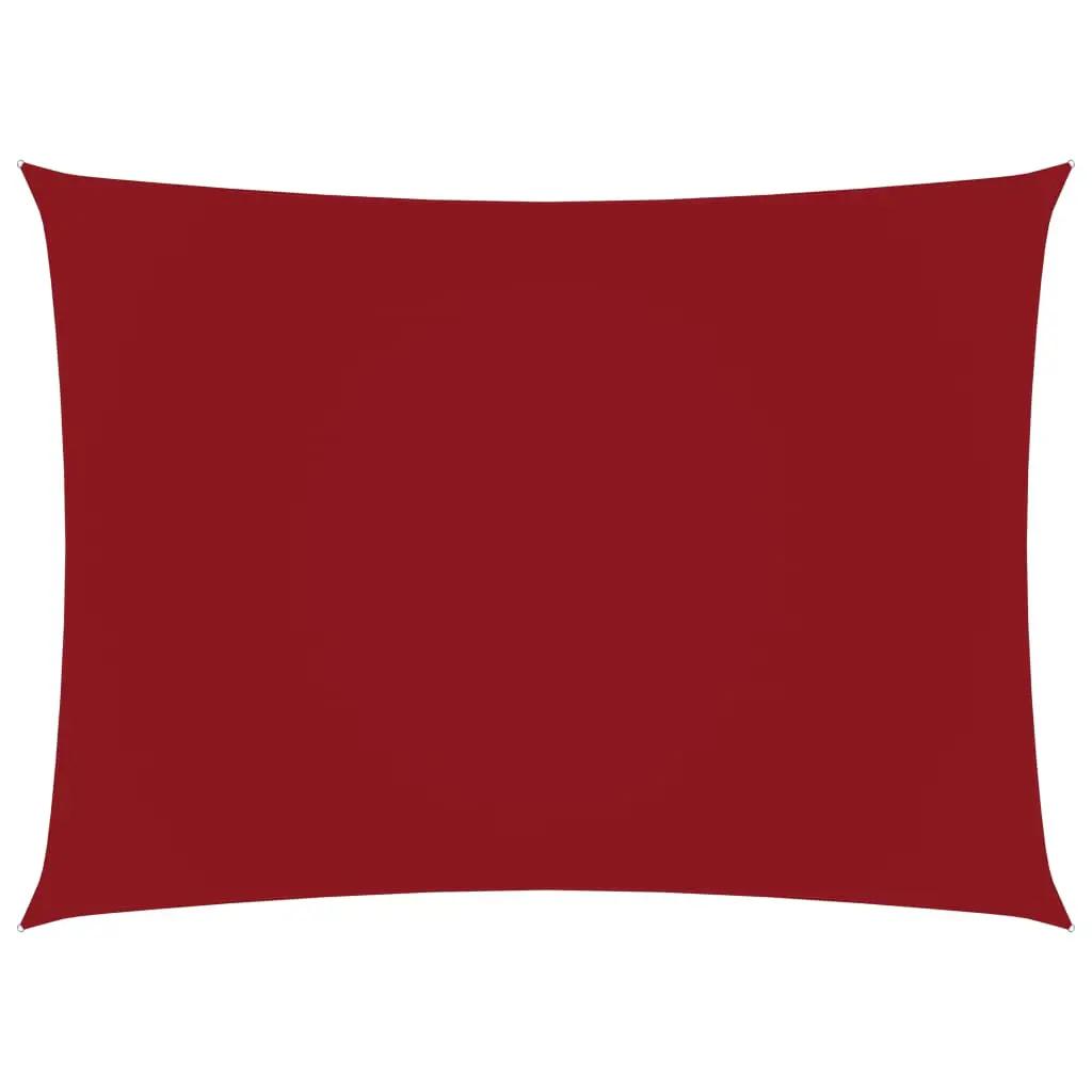 Zonnescherm rechthoekig 4x6 m oxford stof rood (1)