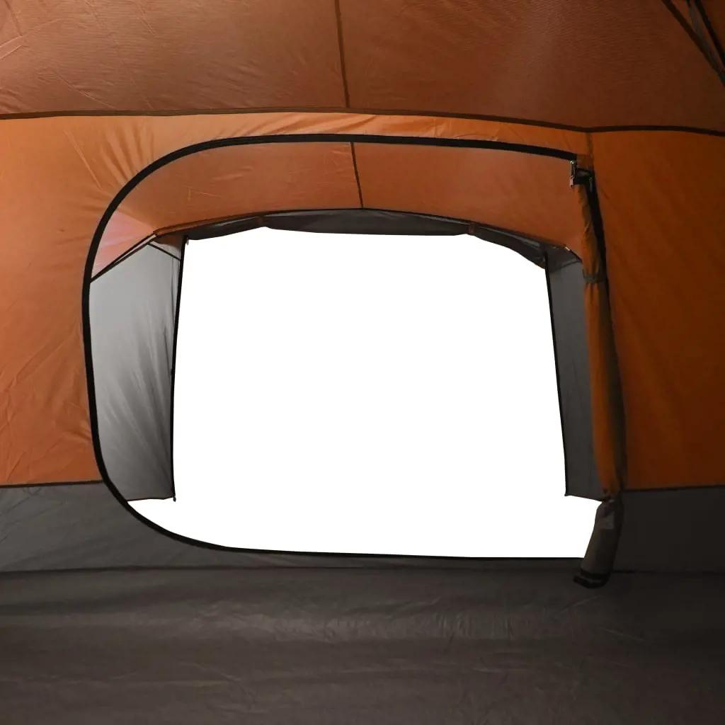 Tent 4-persoons waterdicht grijs en oranje (12)