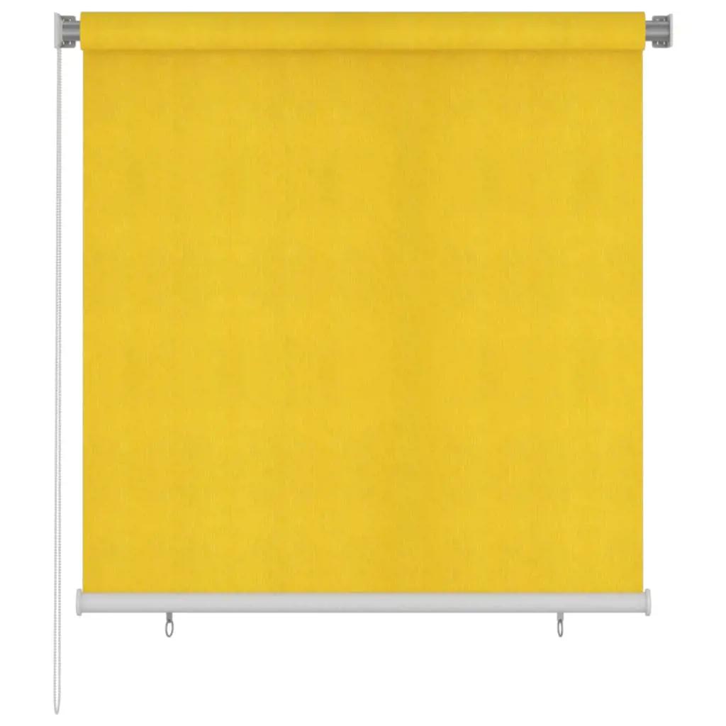 Rolgordijn voor buiten 140x140 cm HDPE geel (1)