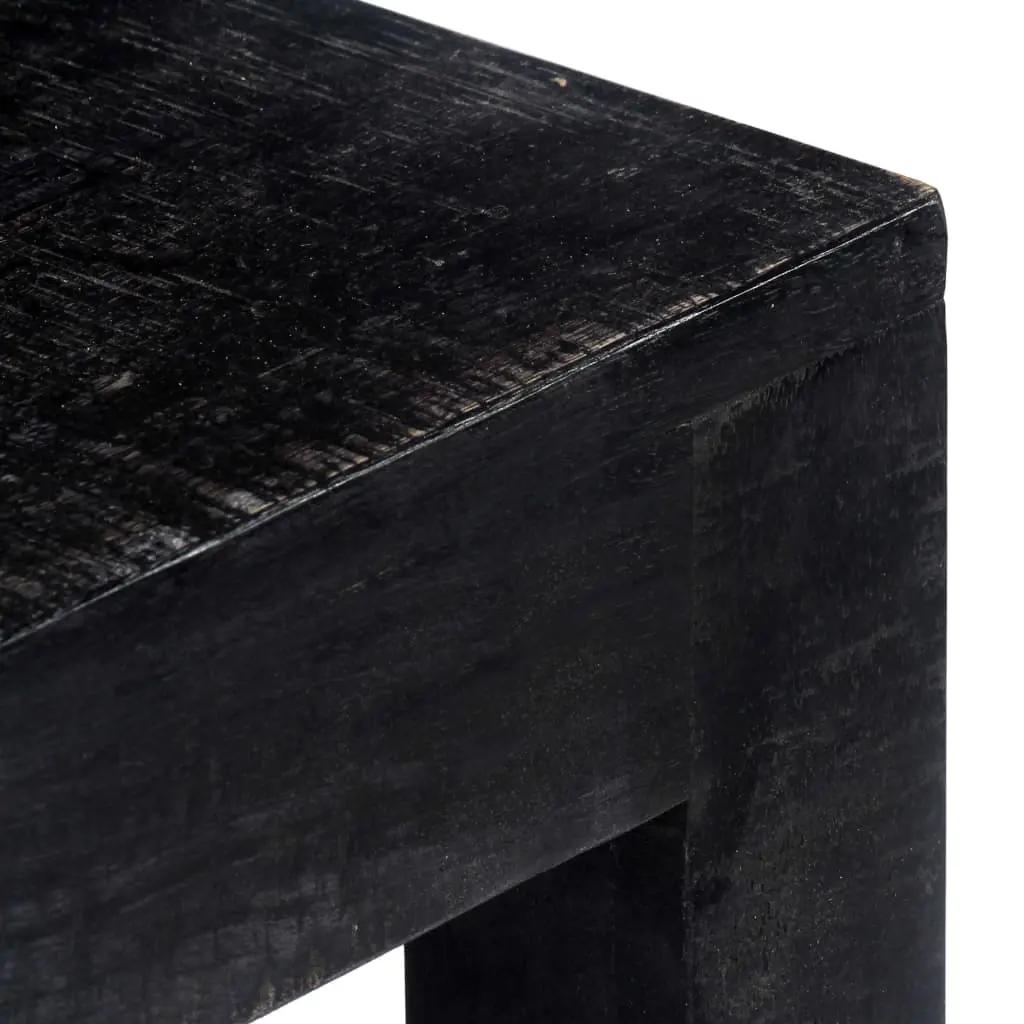Wandtafel 118x30x76 cm massief mangohout zwart (4)