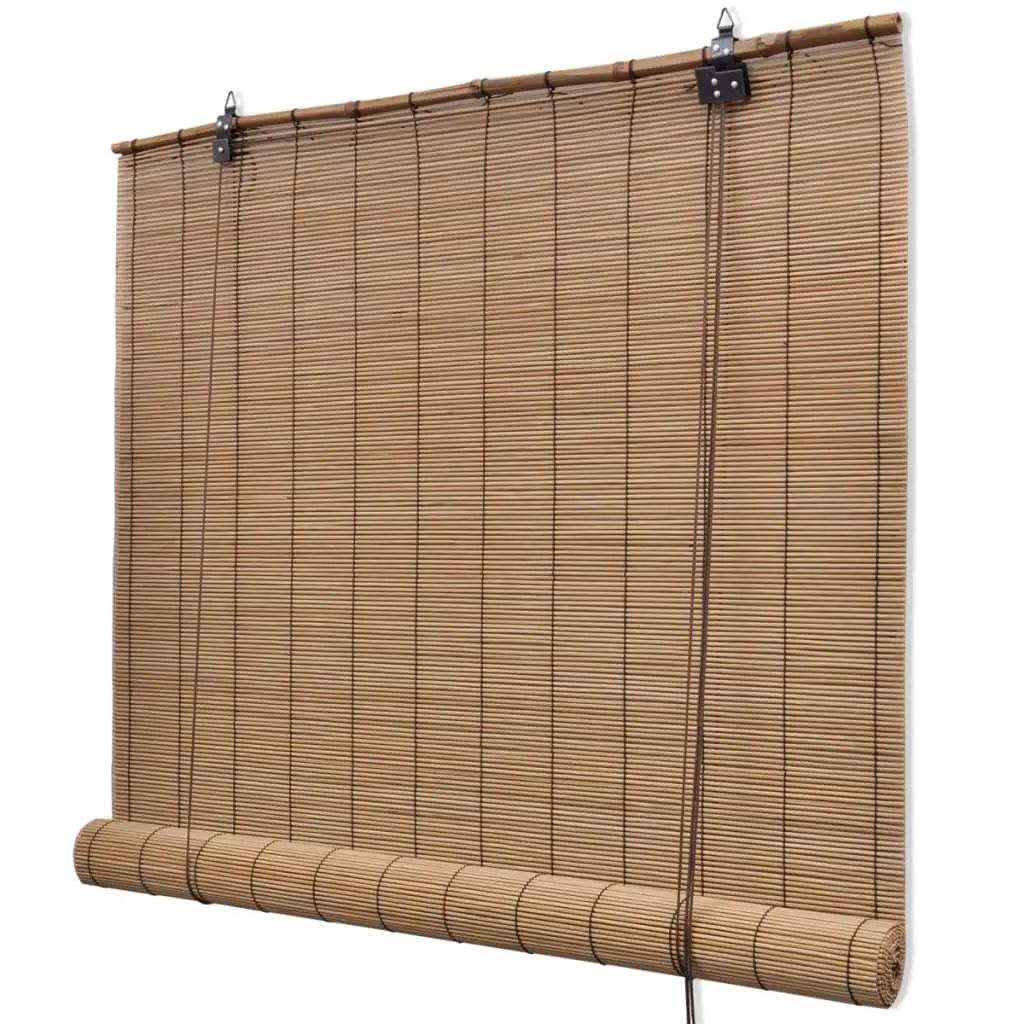 Rolgordijnen 2 st 80x160 cm bamboe bruin (3)
