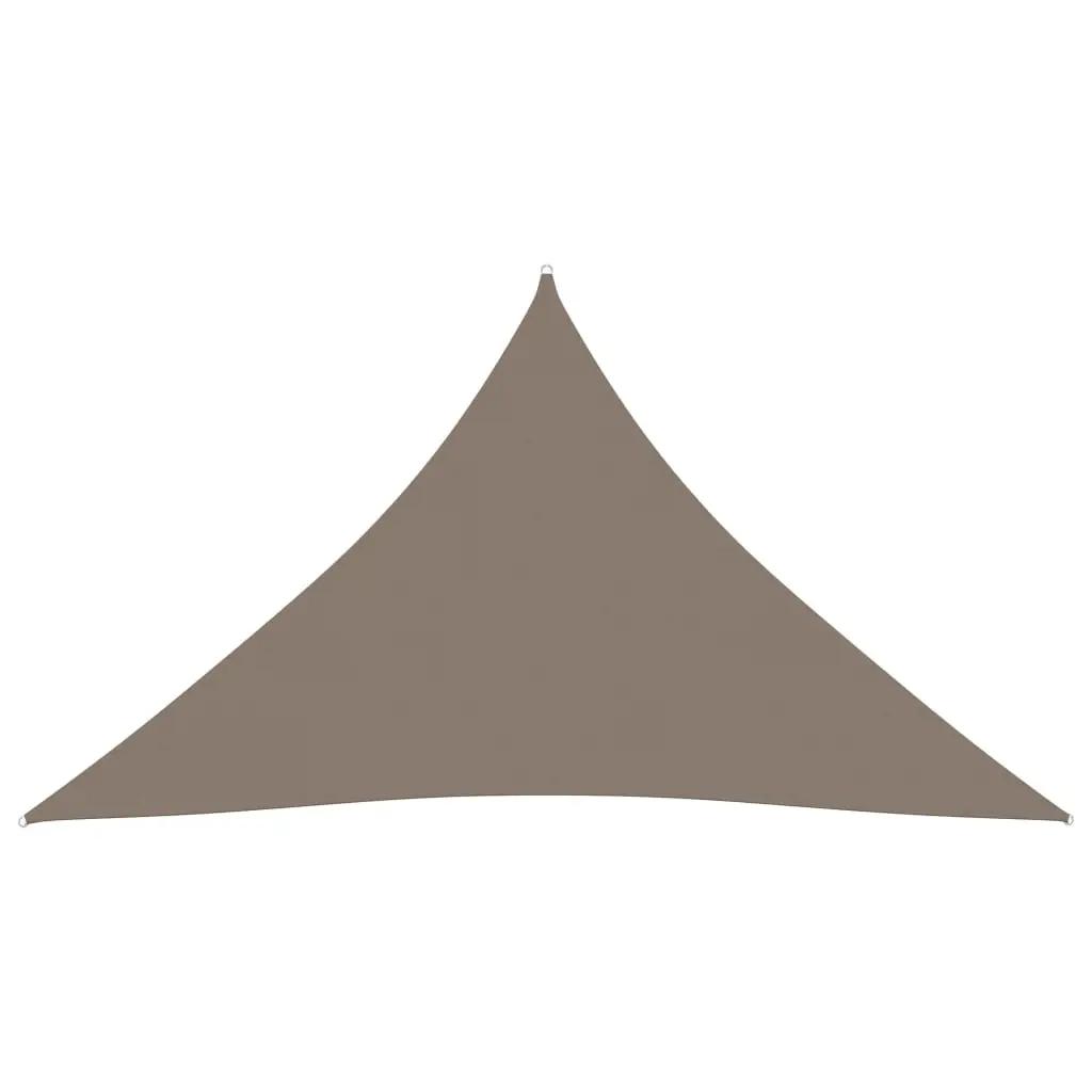 Zonnescherm driehoekig 5x7x7 m oxford stof taupe (2)