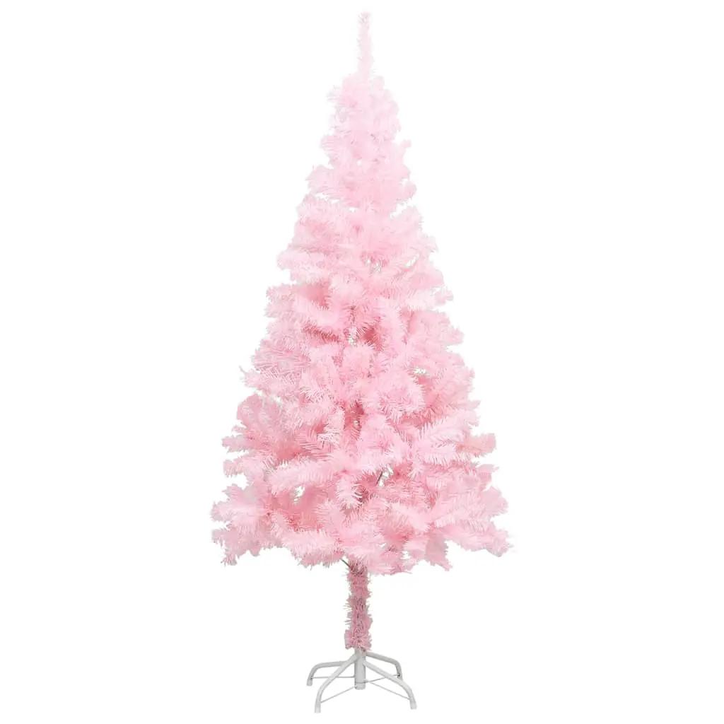 Kunstkerstboom met standaard 240 cm PVC roze