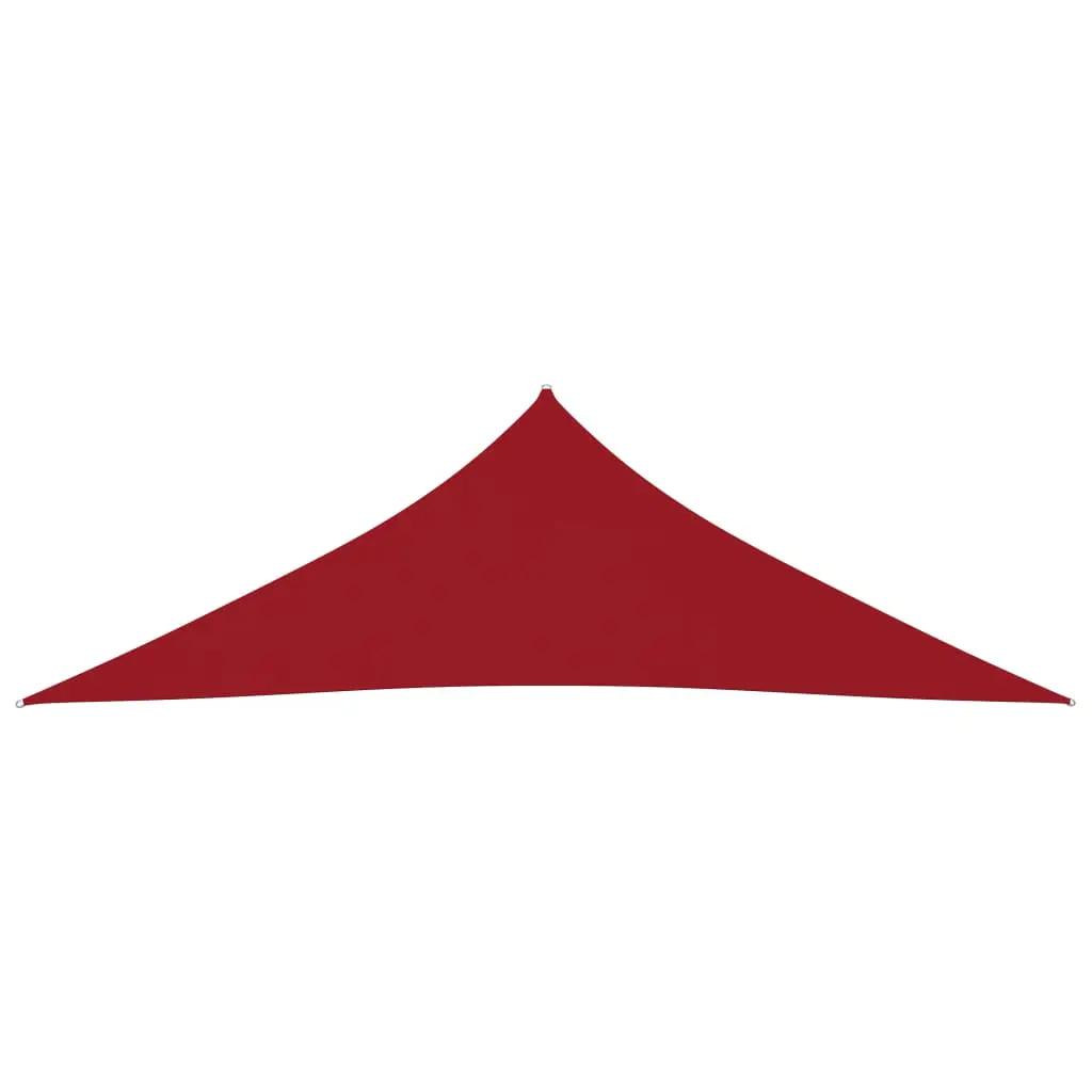 Zonnescherm driehoekig 3,5x3,5x4,9 m oxford stof rood (2)