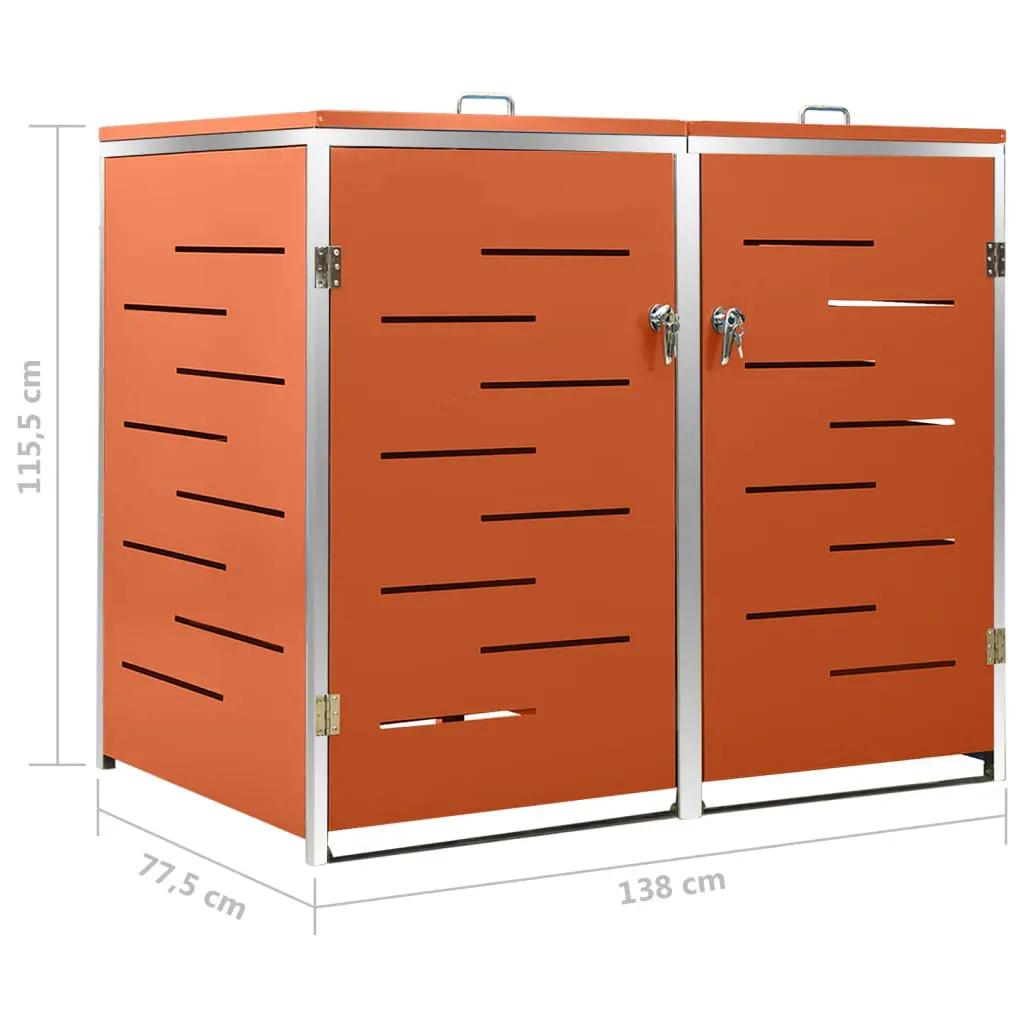 Containerberging dubbel 138x77,5x112,5 cm roestvrij staal (12)
