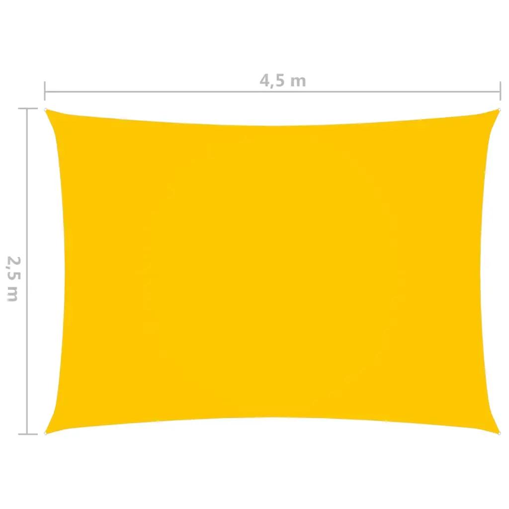 Zonnescherm rechthoekig 2,5x4,5 m oxford stof geel (6)