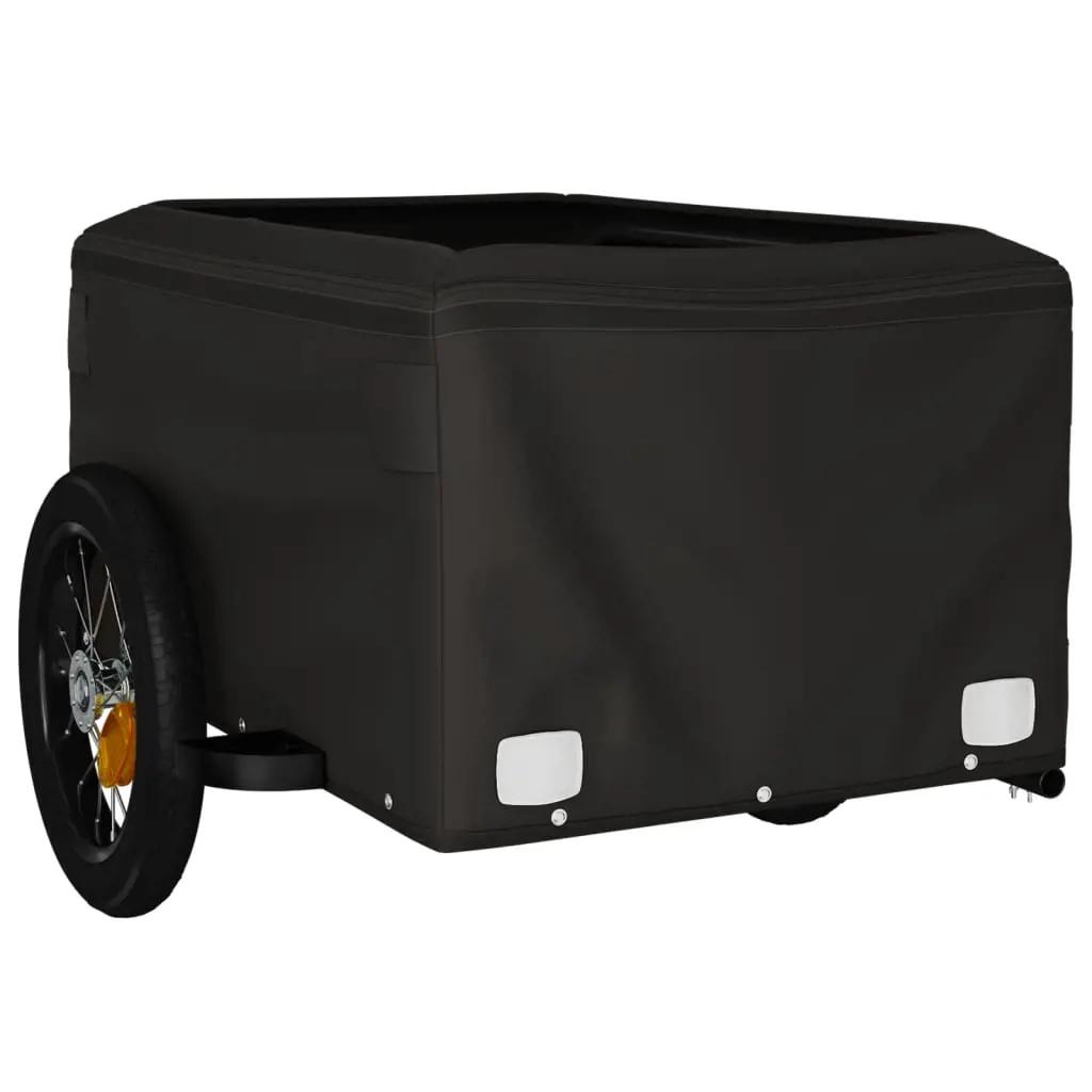 Fietstrailer 30 kg ijzer zwart en oranje (5)