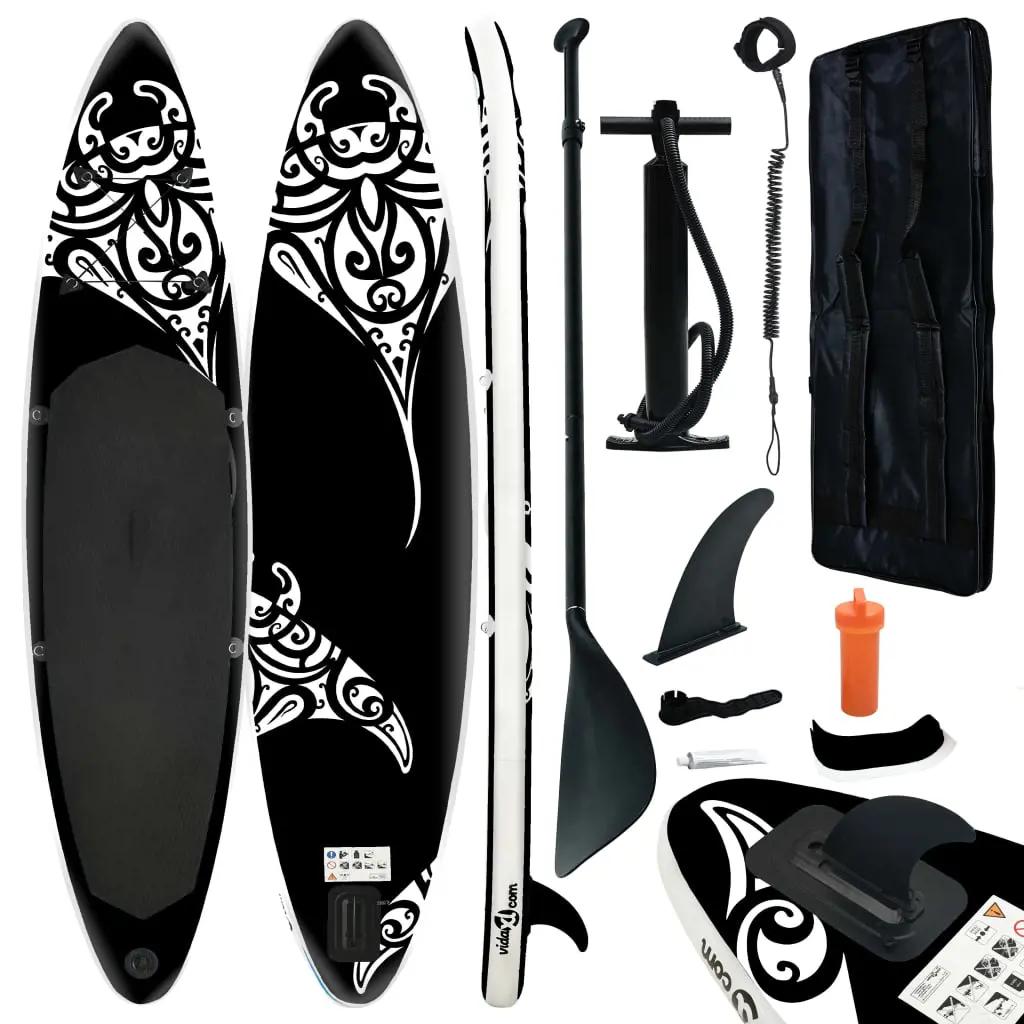 Stand Up Paddleboardset opblaasbaar 366x76x15 cm zwart (1)