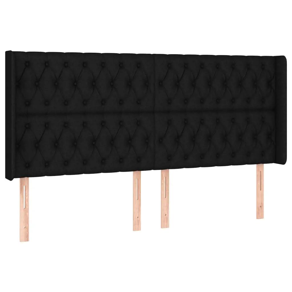Boxspring met matras en LED stof zwart 180x200 cm (7)