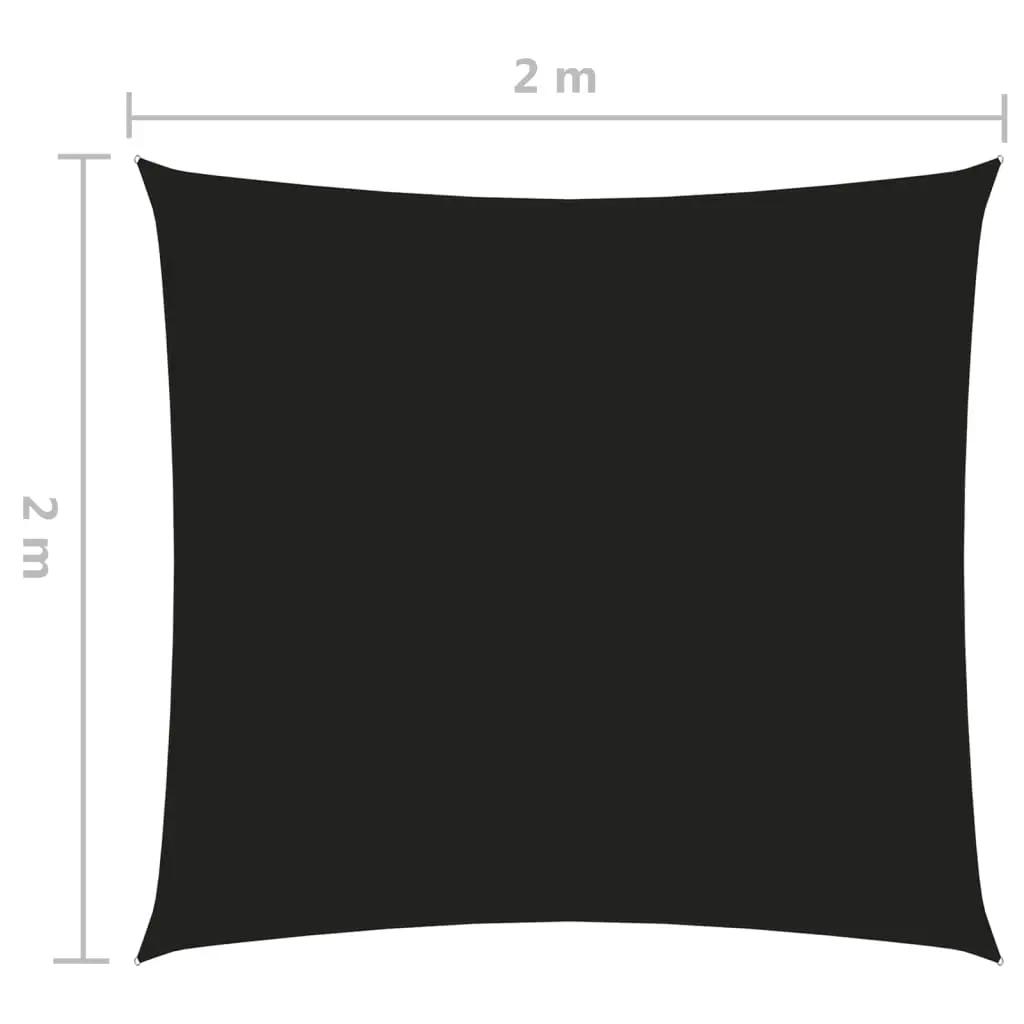 Zonnescherm vierkant 2x2 m oxford stof zwart (6)