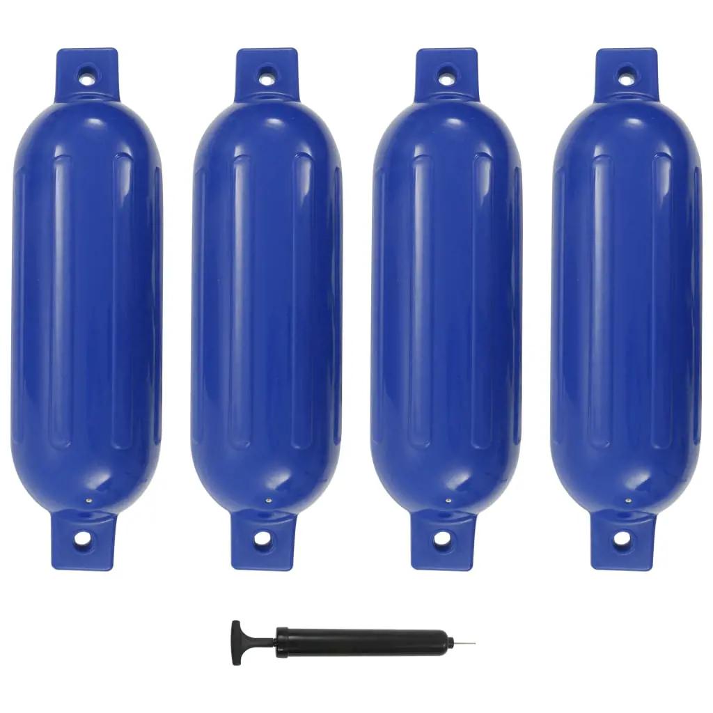 Bootstootkussens 4 st 51x14 cm PVC blauw