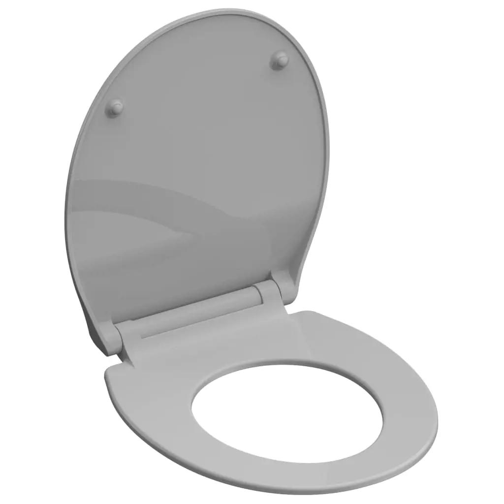 SCHÜTTE Toiletbril met soft-close SLIM GREY duroplast grijs (2)