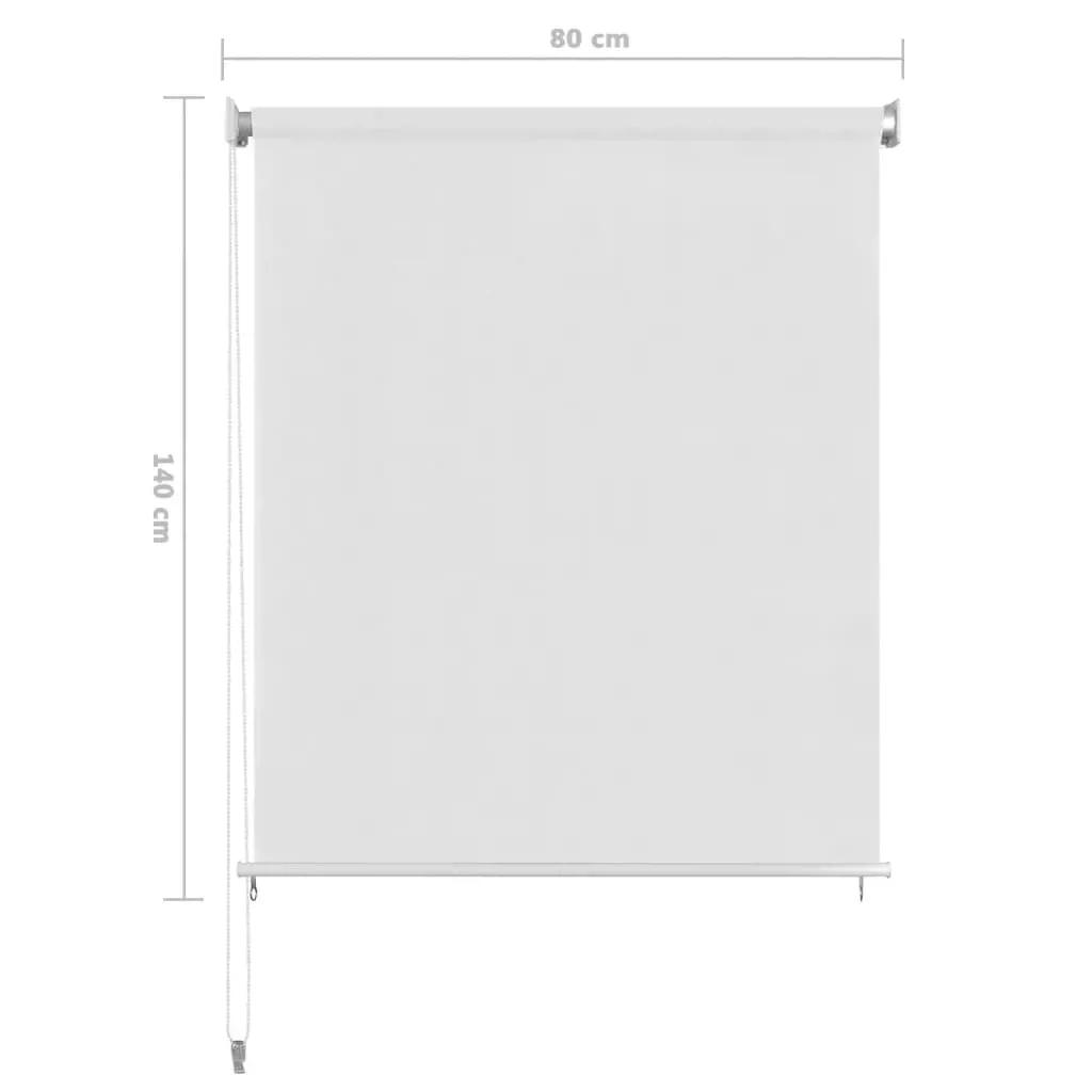 Rolgordijn voor buiten 80x140 cm HDPE wit (6)