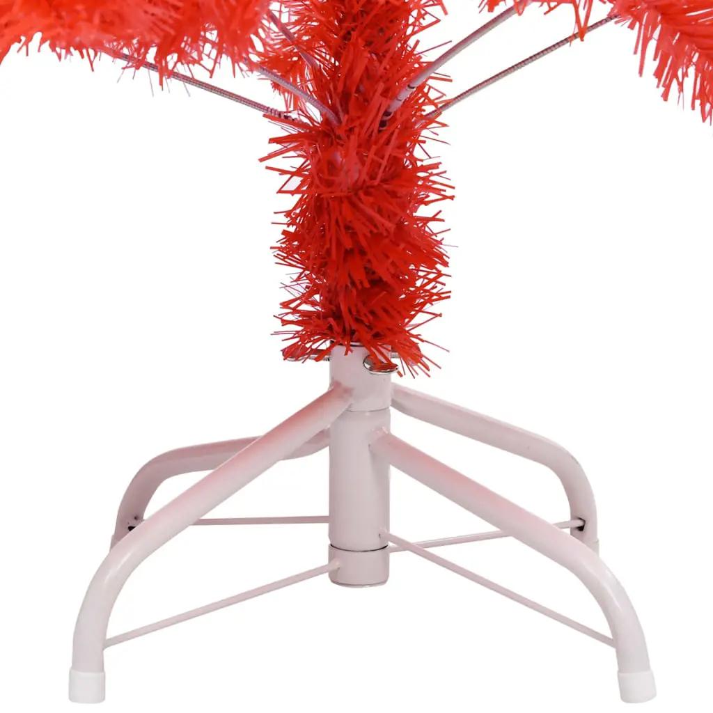 Kunstkerstboom met standaard 240 cm PVC rood (4)