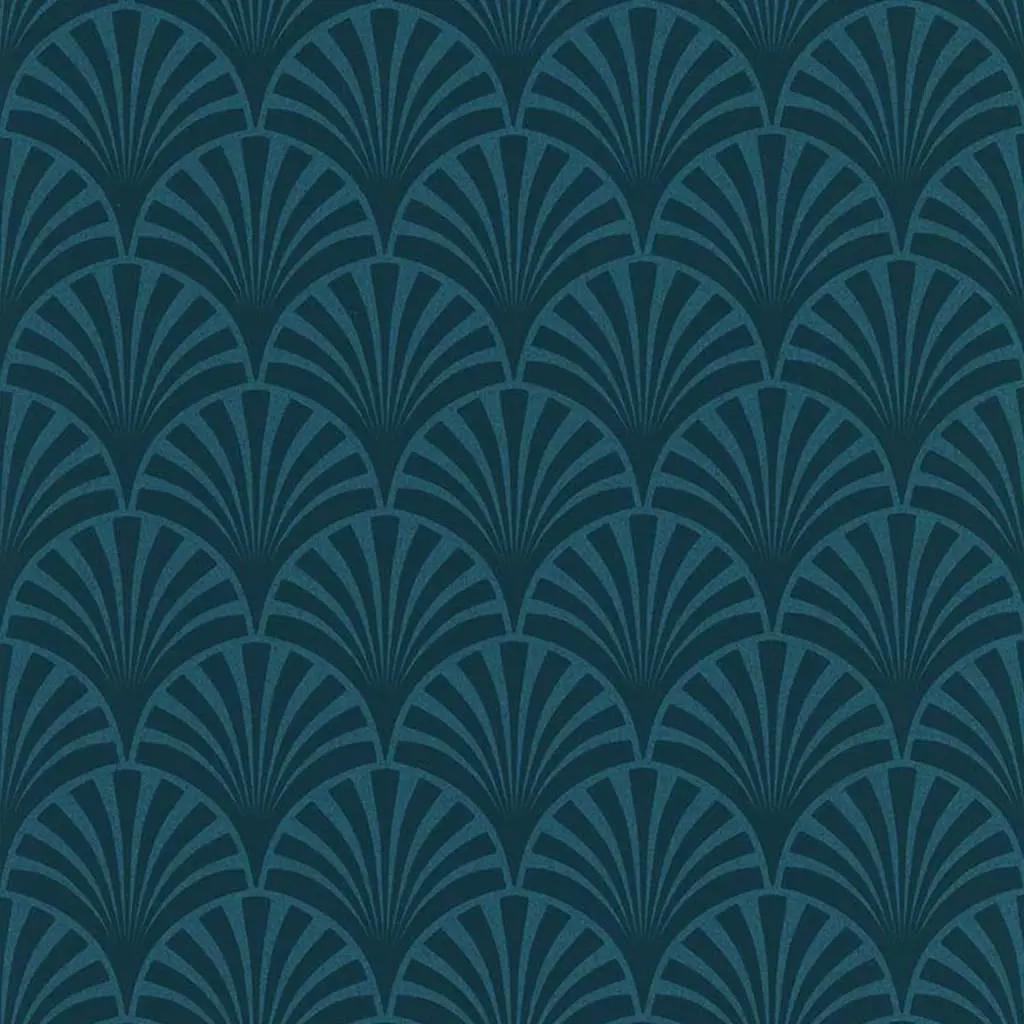 couleurs & matières Behang 20's Pattern Artdeco blauw (2)