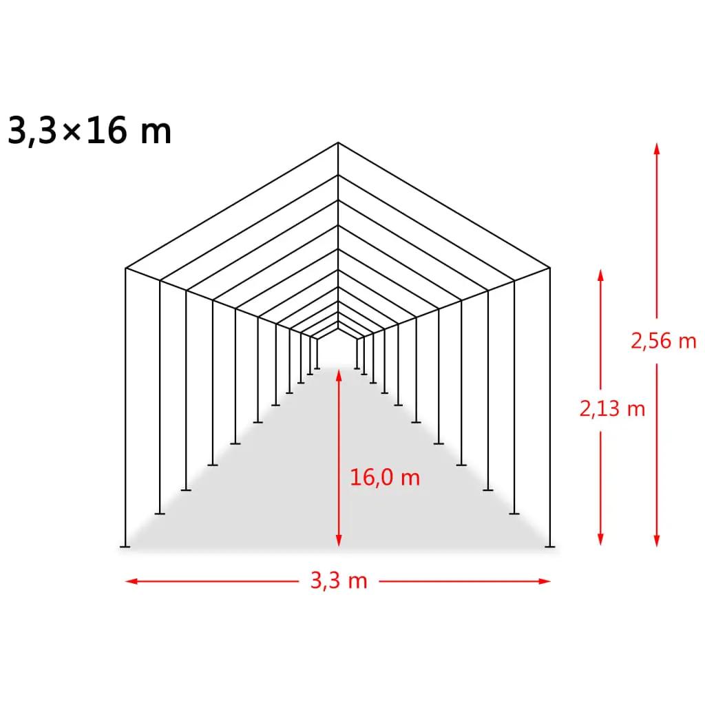 Veetent verwijderbaar 550 g/m² 3,3x16 m PVC donkergroen (9)