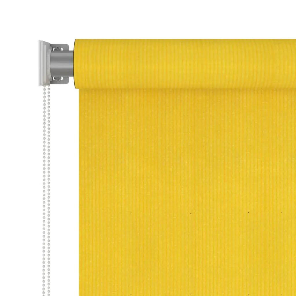 Rolgordijn voor buiten 120x140 cm HDPE geel (3)