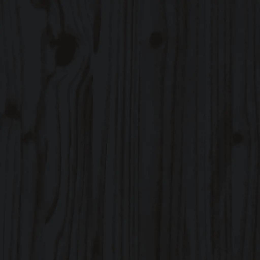 9-delige Barset massief grenenhout zwart (8)