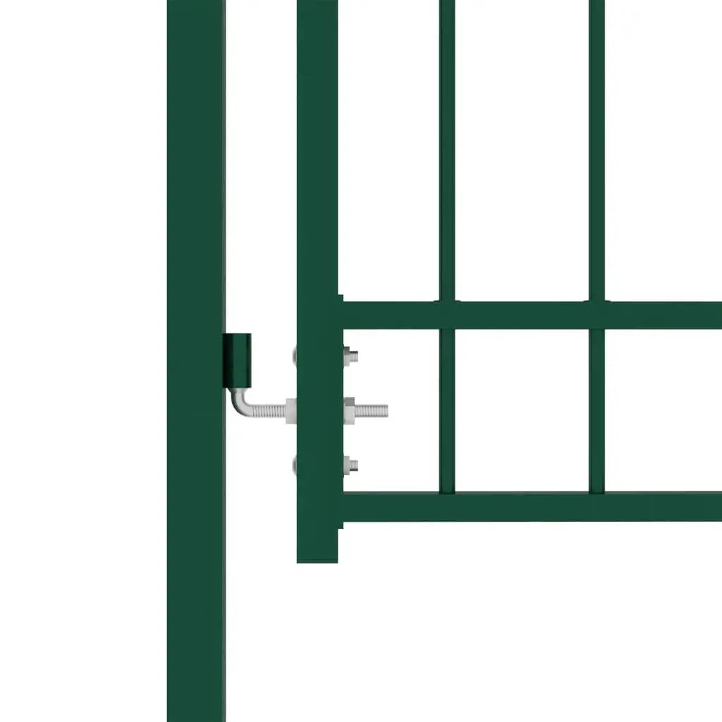 Poort met speerpunten 100x150 cm staal groen (3)