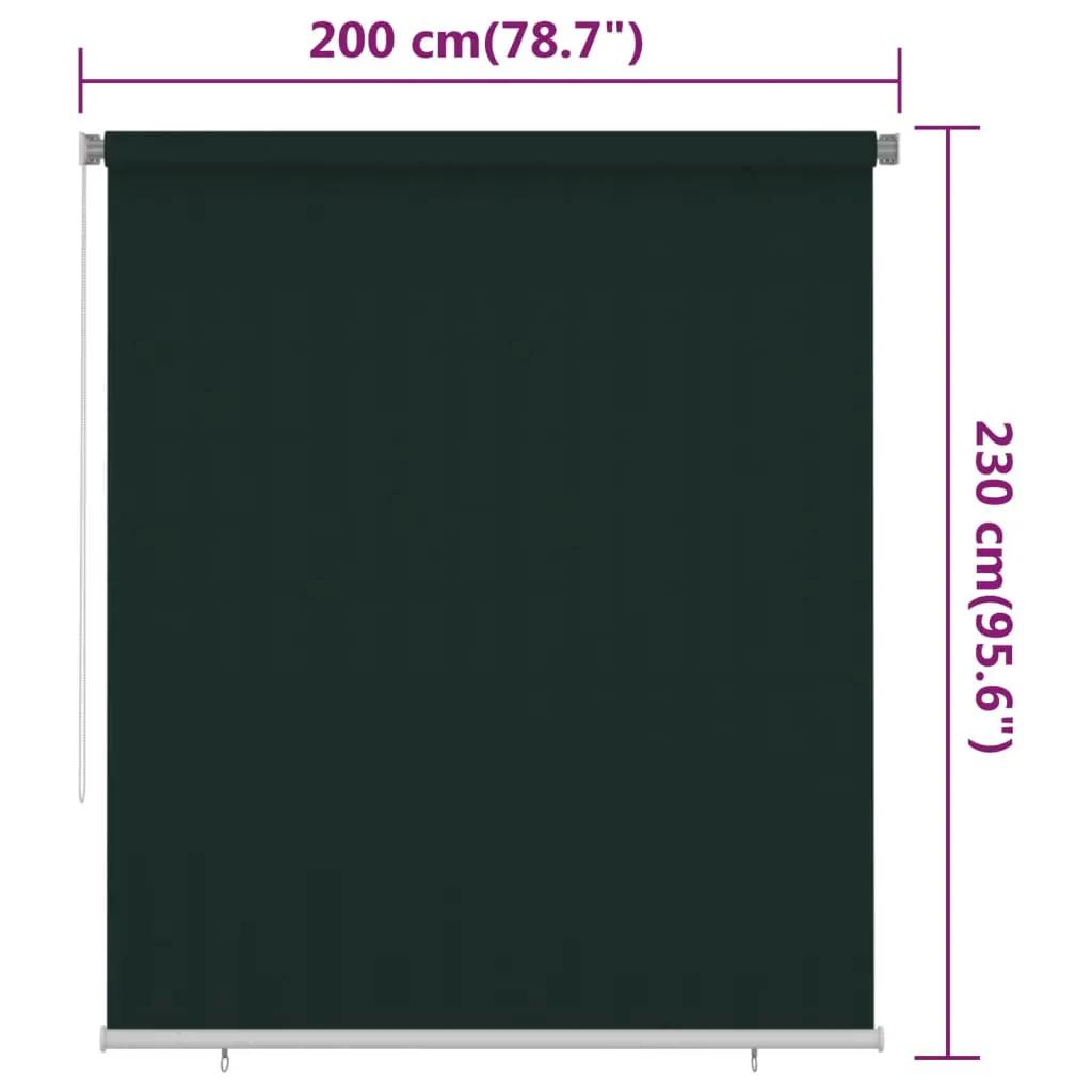 Rolgordijn voor buiten 200x230 cm HDPE donkergroen (6)