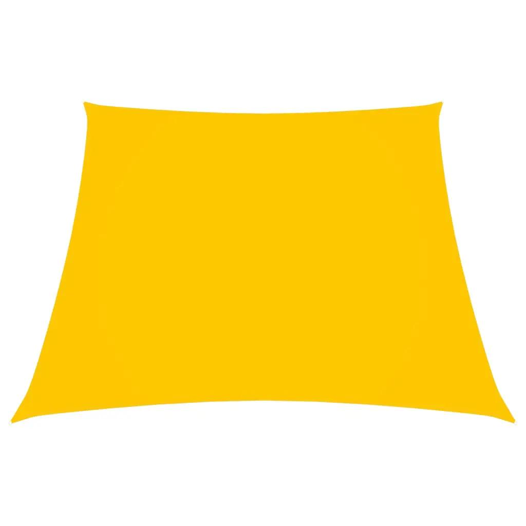 Zonnezeil trapezium 3/5x4 m oxford stof geel (1)