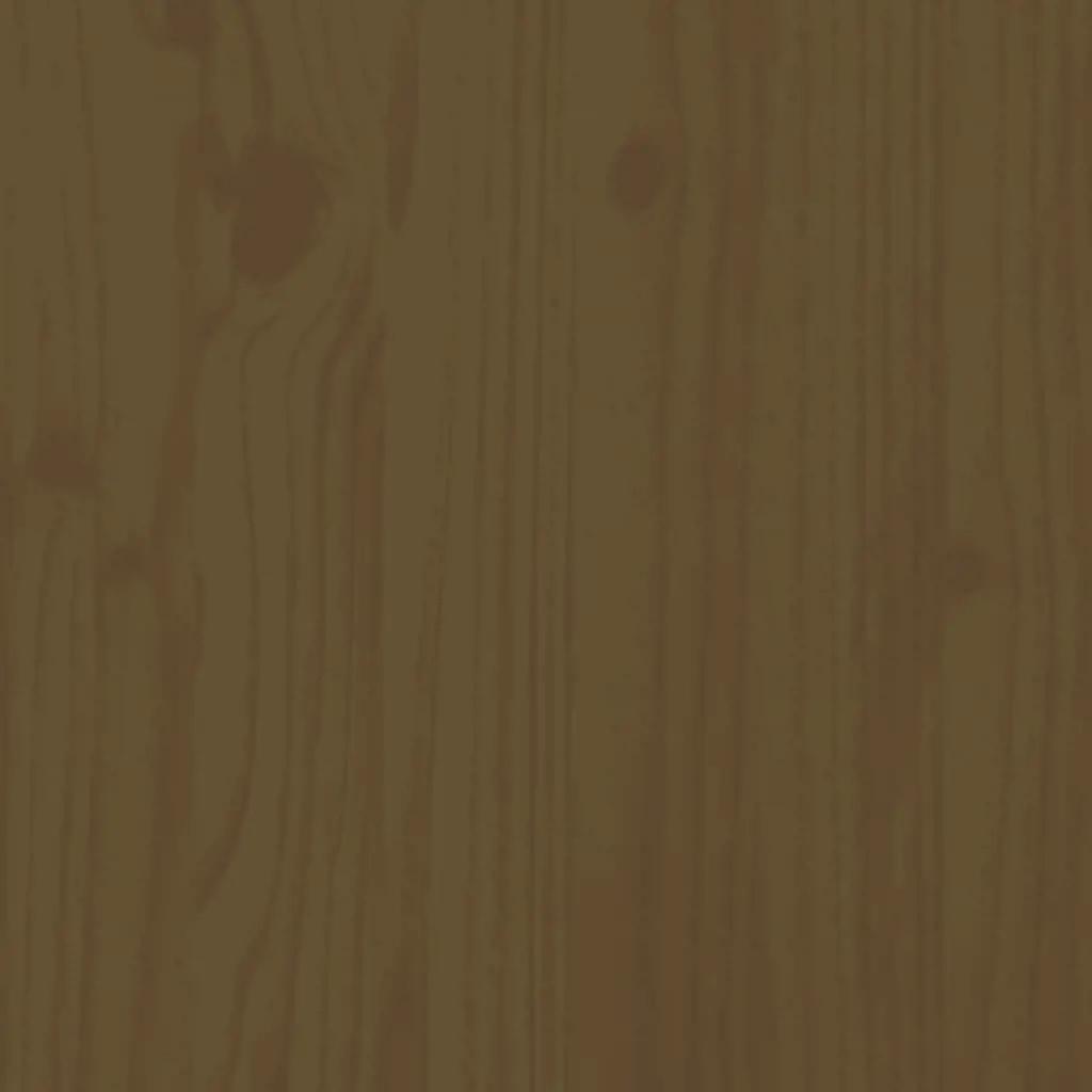 Bedframe met hoofdbord grenenhout honingbruin 200x200 cm (5)