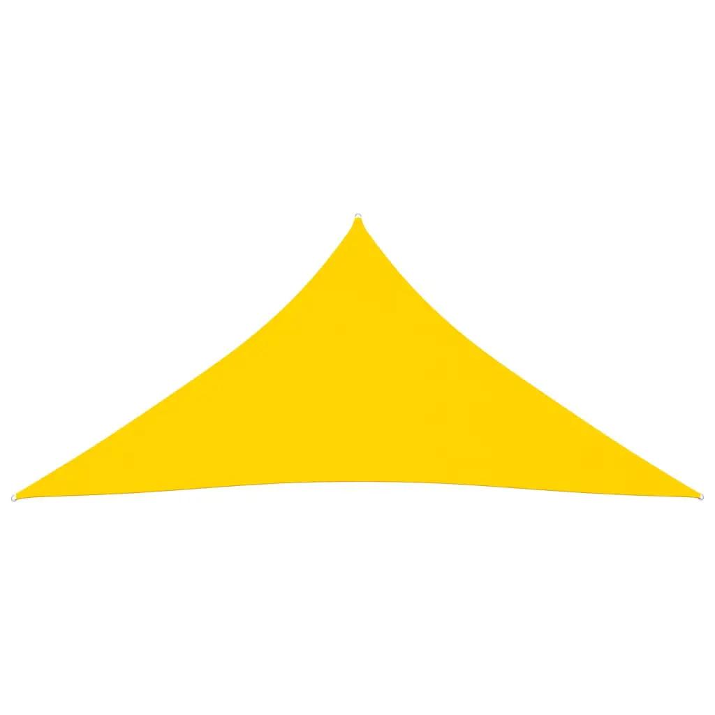 Zonnescherm driehoekig 4x4x4 m oxford stof geel (2)