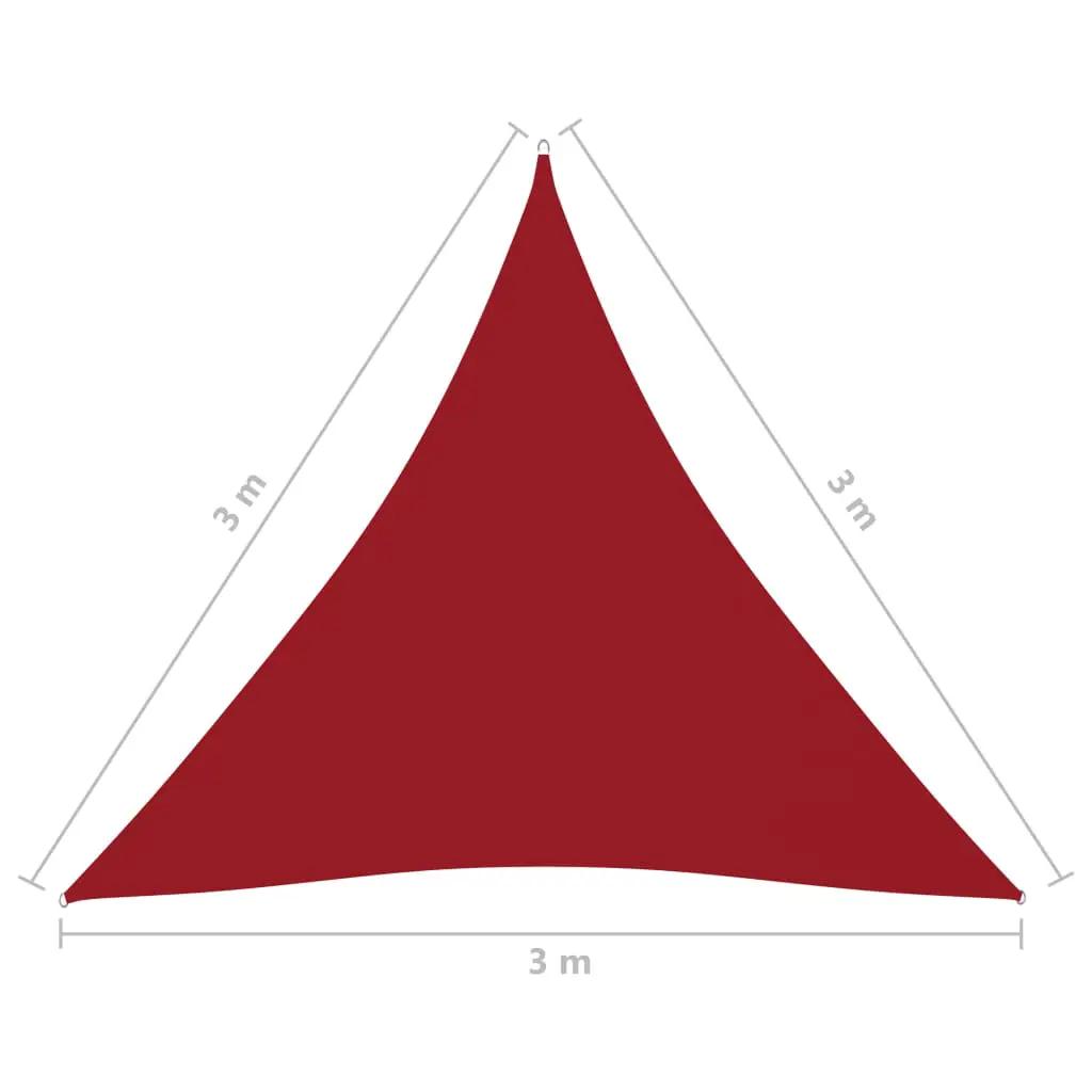 Zonnescherm driehoekig 3x3x3 m oxford stof rood (6)