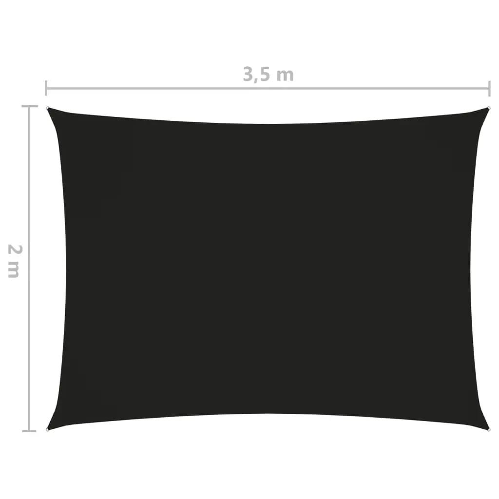 Zonnescherm rechthoekig 2x3,5 m oxford stof zwart (6)