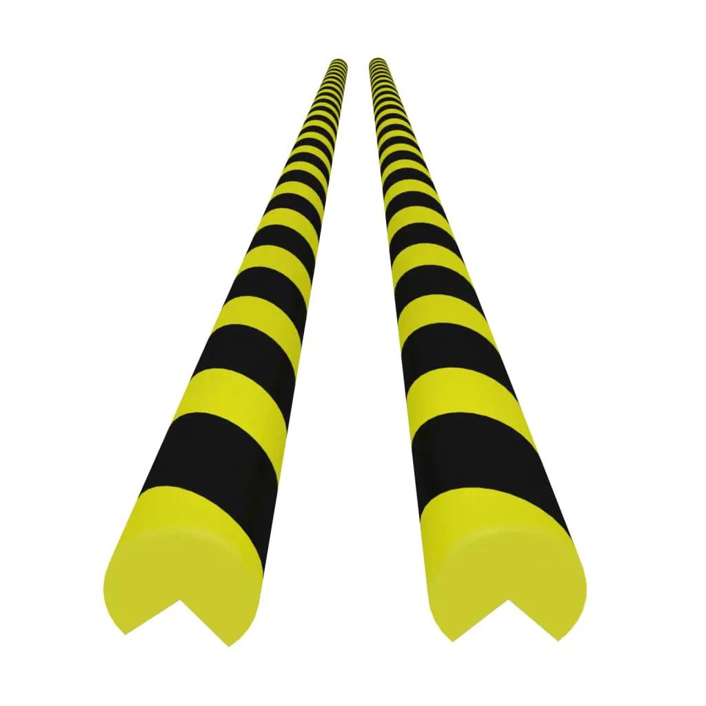 Hoekbeschermers 2 st 4x4x104 cm PU geel en zwart (2)