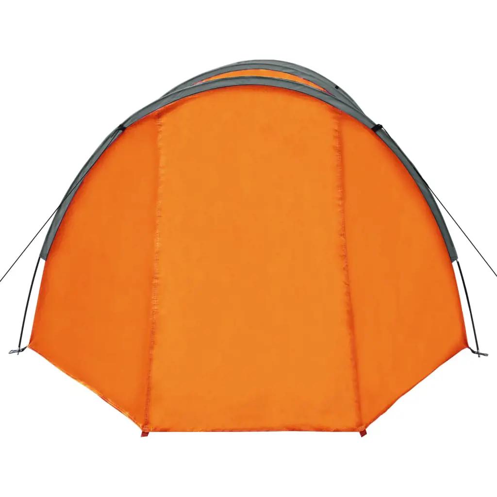 Tent 4-persoons grijs en oranje (4)
