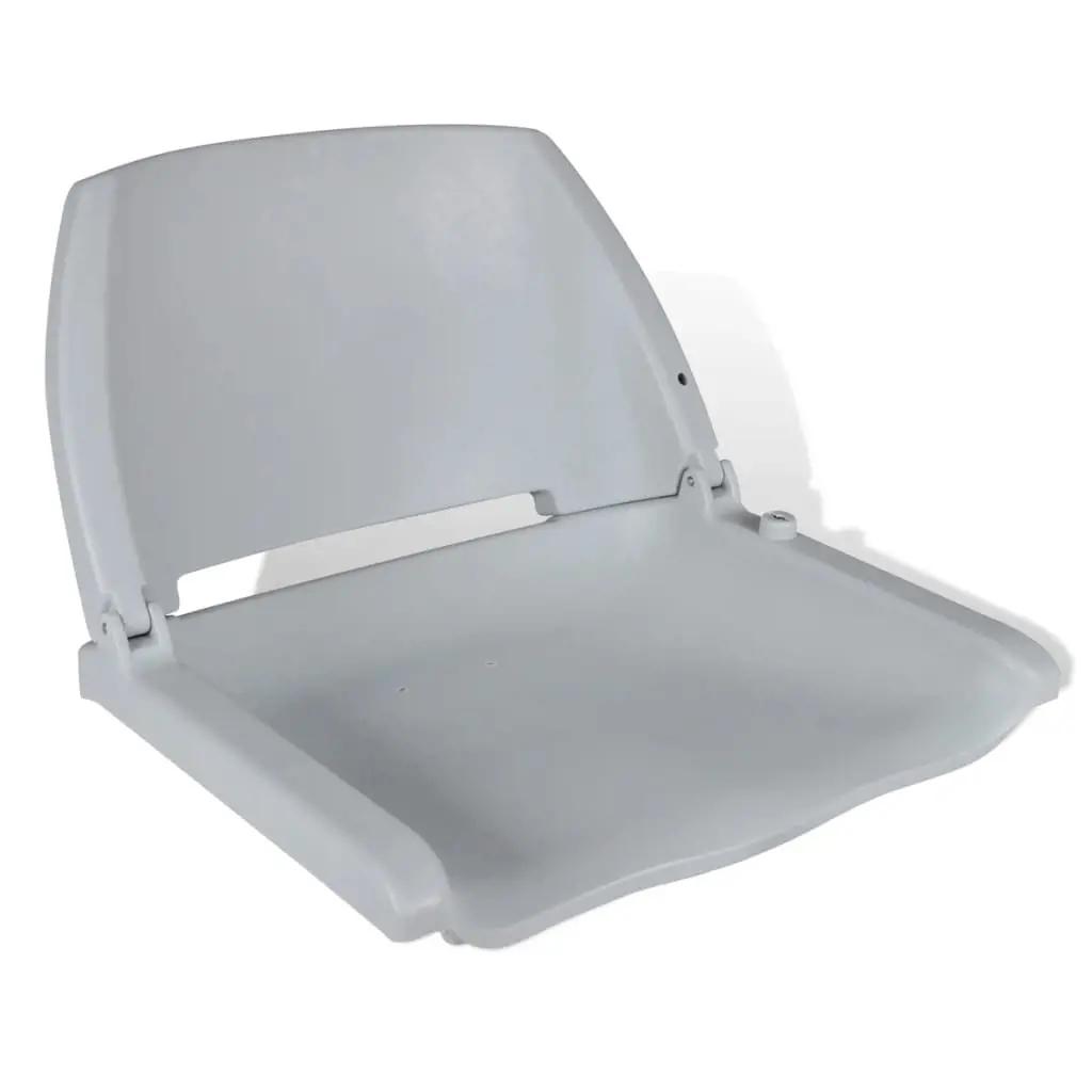 Grijze opklapbare bootstoel zonder kussen 41 x 51 x 48 cm