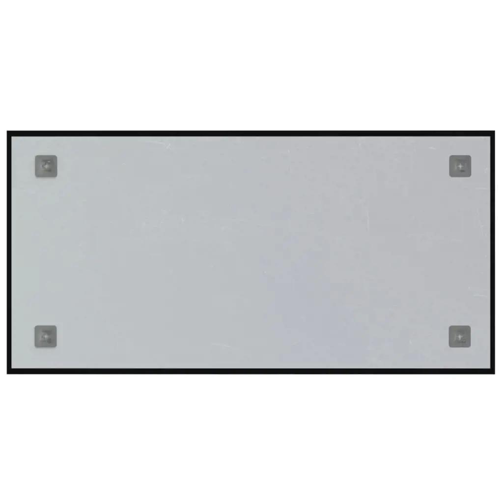 Magneetbord voor aan de wand 80x40 cm gehard glas zwart (4)