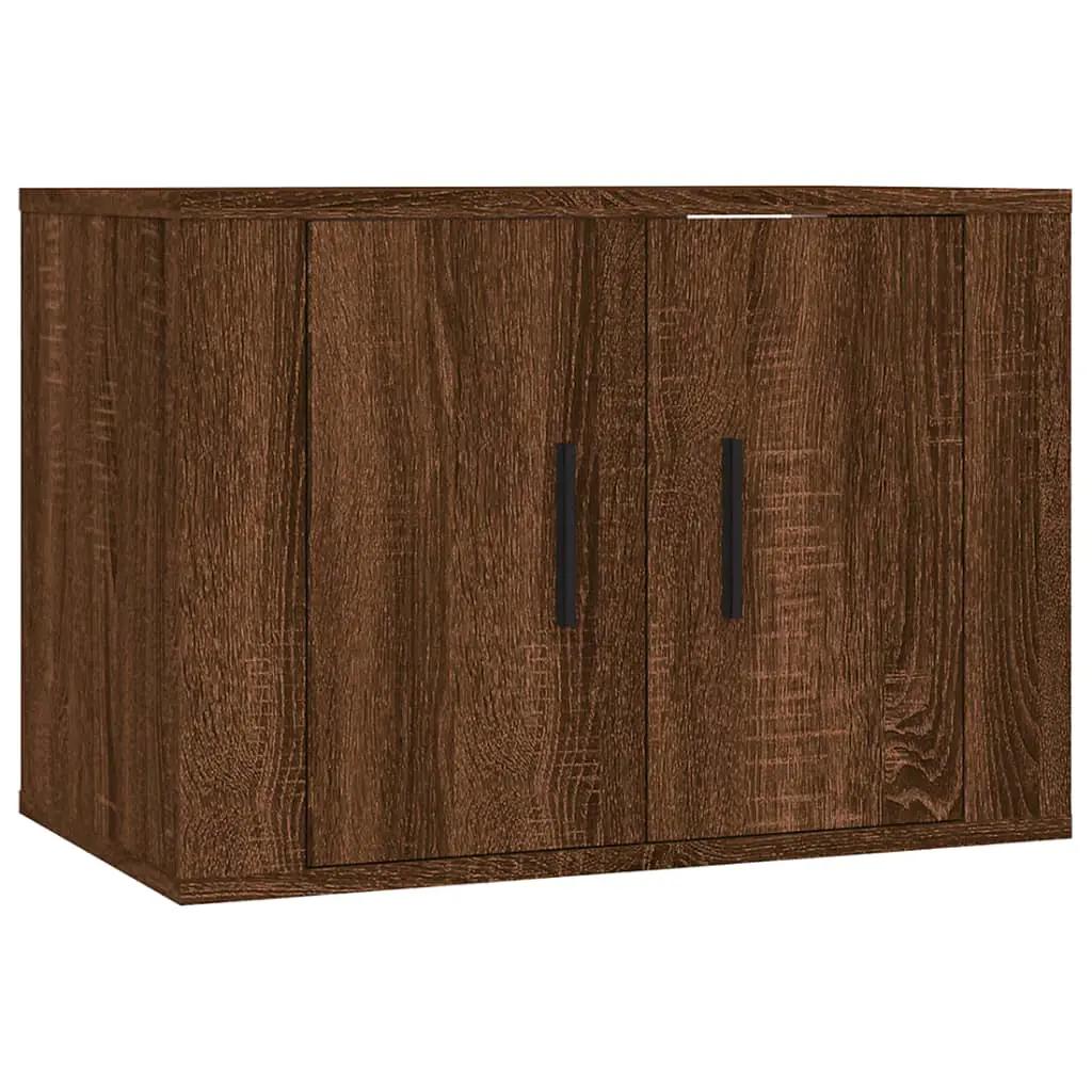 2-delige Tv-meubelset bewerkt hout bruin eikenkleur (4)