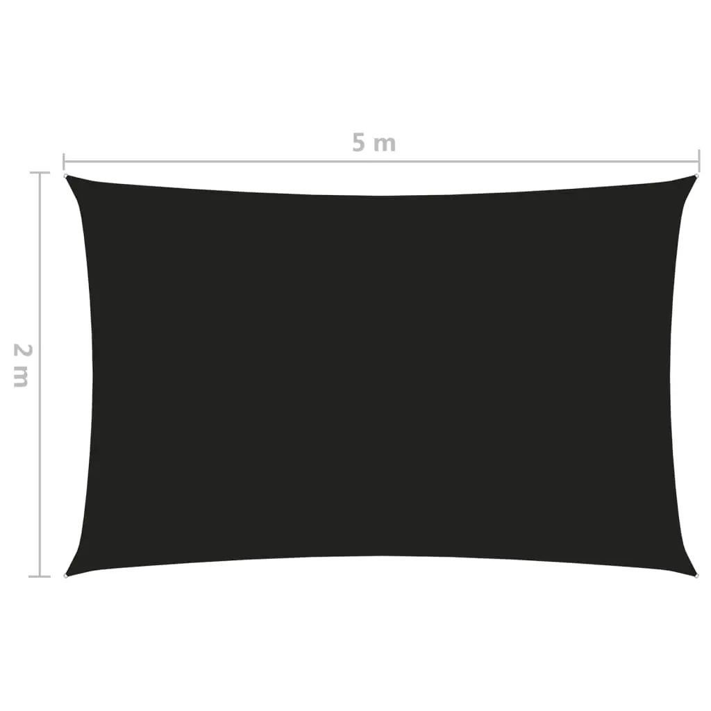 Zonnescherm rechthoekig 2x5 m oxford stof zwart (6)