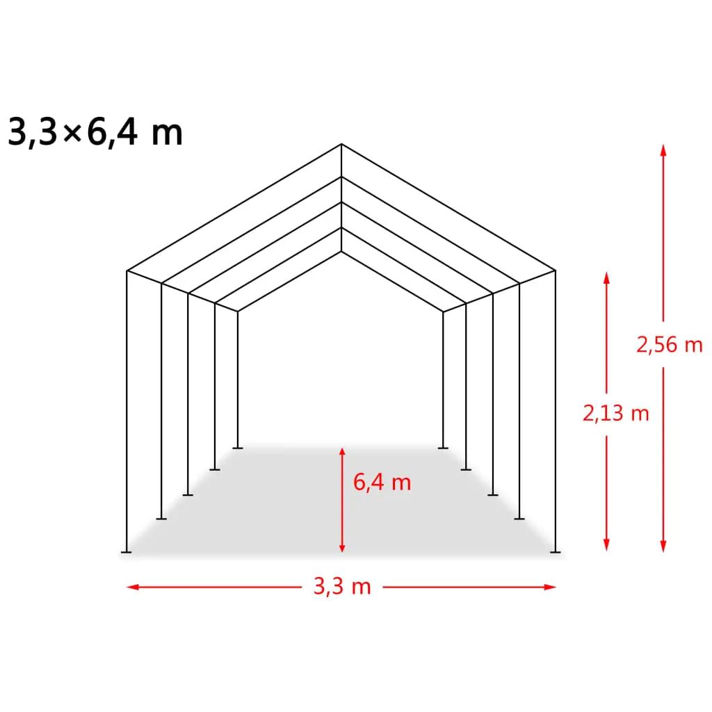 Veetent verwijderbaar 550 g/m² 3,3x6,4 m PVC donkergroen (10)