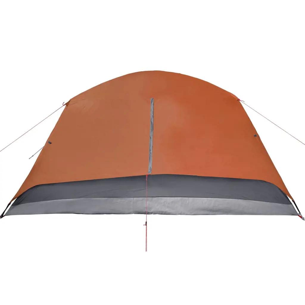 Tent 4-persoons waterdicht grijs en oranje (10)