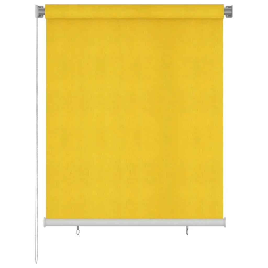 Rolgordijn voor buiten 120x140 cm HDPE geel (1)
