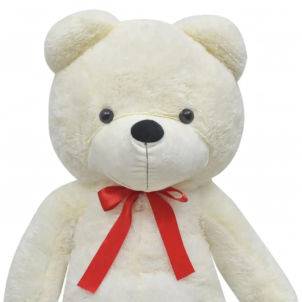 Teddybeer XXL 135 cm zacht pluche wit (4)
