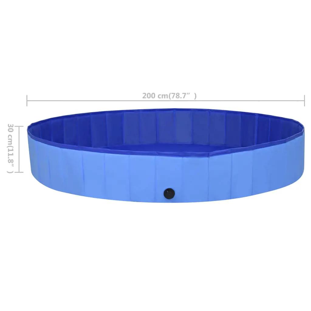 Hondenzwembad inklapbaar 200x30 cm PVC blauw (9)